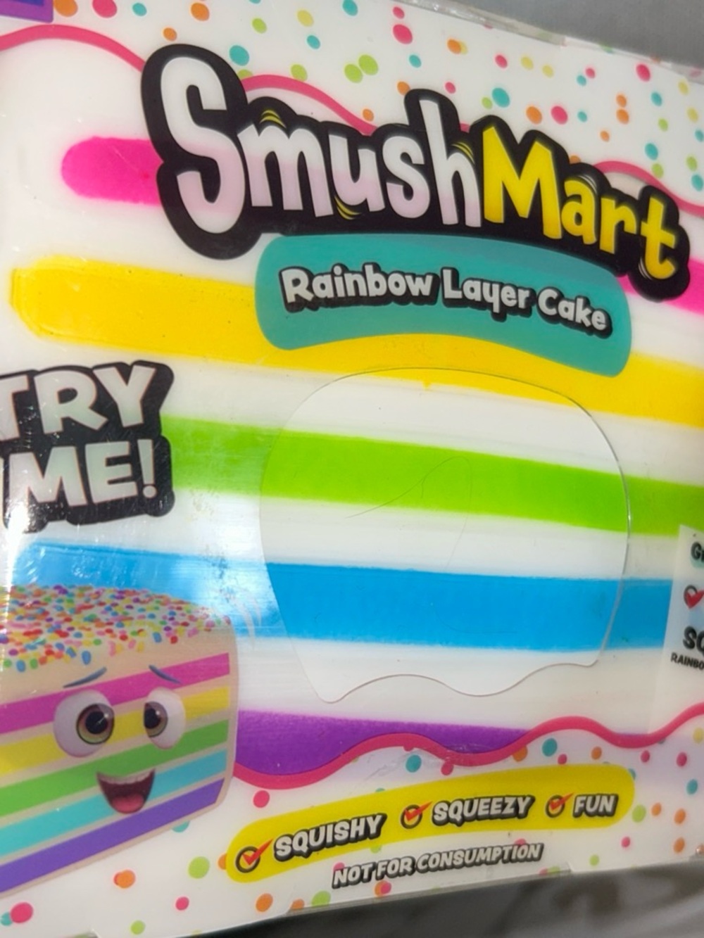 Rainbow Layer Cake Squishy Toy - Multicolor